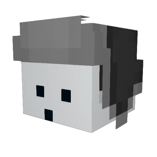 Yjmo Minecraft avatar head, 3D render
