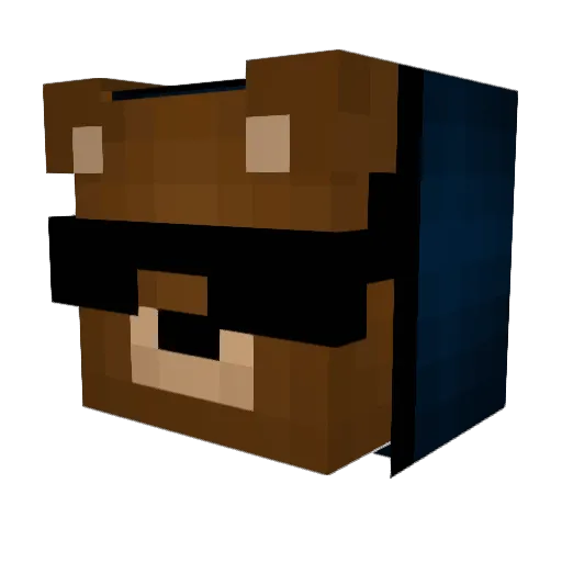 Ykamann Minecraft avatar head, 3D render