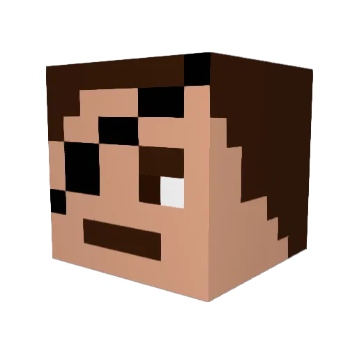 Ykan2209 Minecraft avatar head, 3D render