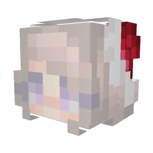 Ykious Minecraft avatar head, 3D render