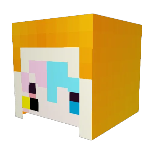 Ykna0723 Minecraft avatar head, 3D render