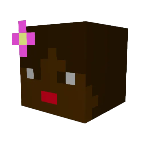 Ykraina Minecraft avatar head, 3D render
