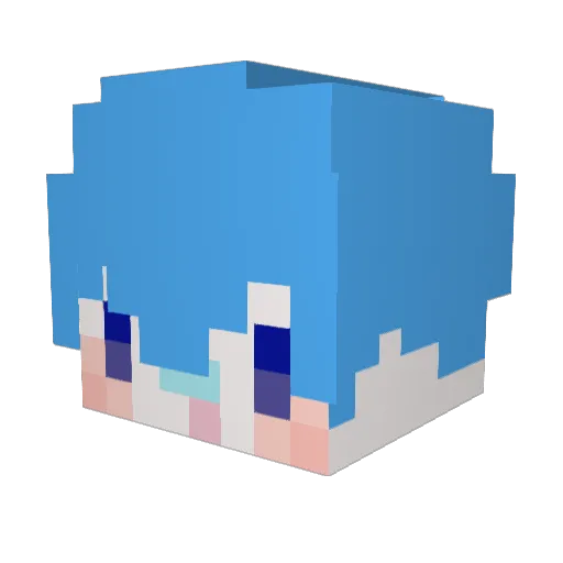 Yksnoyen Minecraft avatar head, 3D render