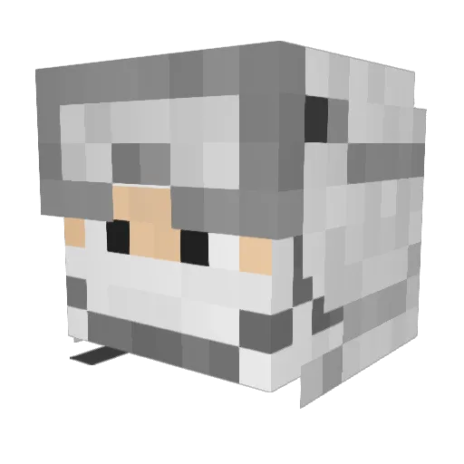 Yldira Minecraft avatar head, 3D render