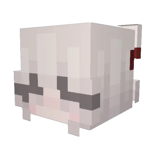 Yleix Minecraft avatar head, 3D render