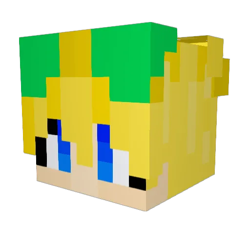 Ylemon0618 Minecraft avatar head, 3D render