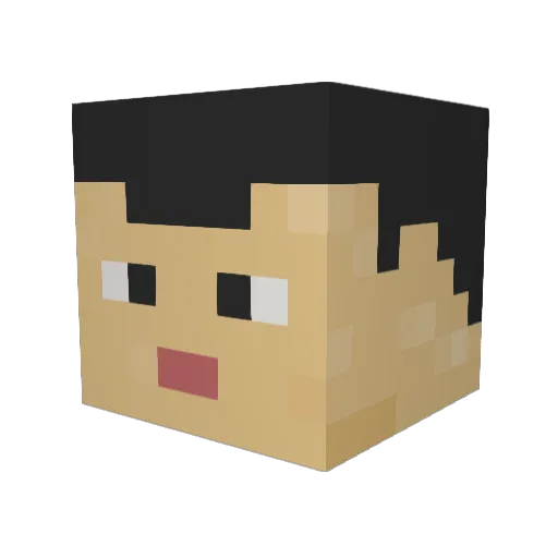 Ylialkemisti Minecraft avatar head, 3D render