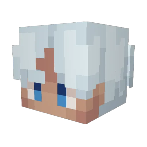 Ylianyan Minecraft avatar head, 3D render
