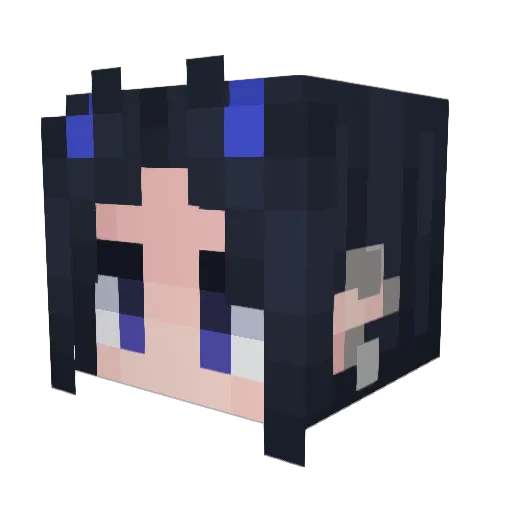 Ylizioo Minecraft avatar head, 3D render