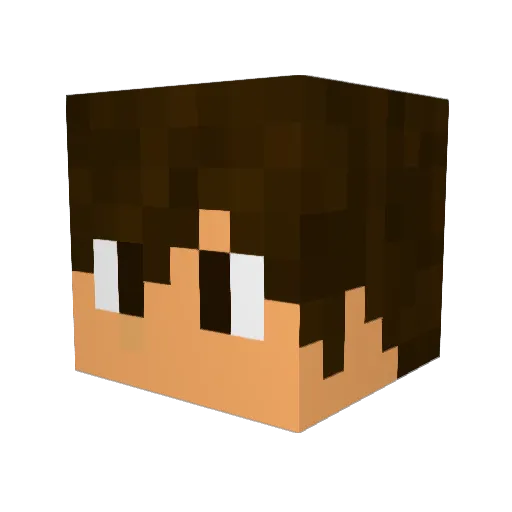 Yltoss Minecraft avatar head, 3D render