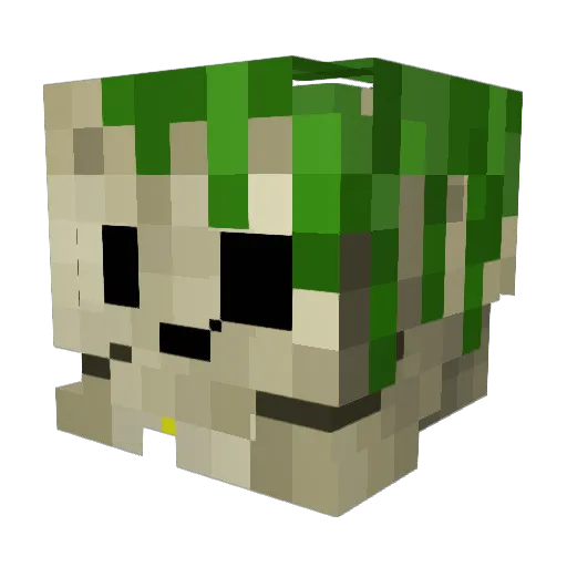 Ymarreco Minecraft avatar head, 3D render