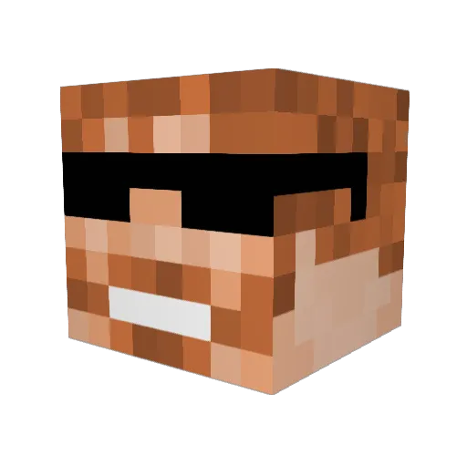 YmerMorten Minecraft avatar head, 3D render