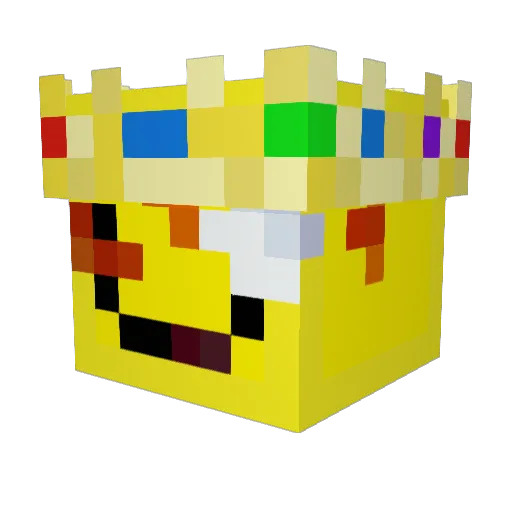Ymixu Minecraft avatar head, 3D render