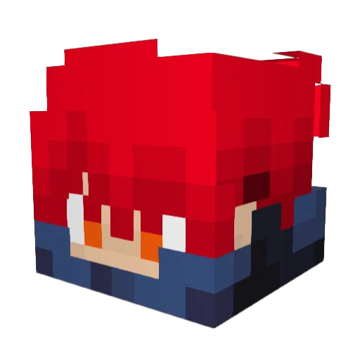 Ymll Minecraft avatar head, 3D render
