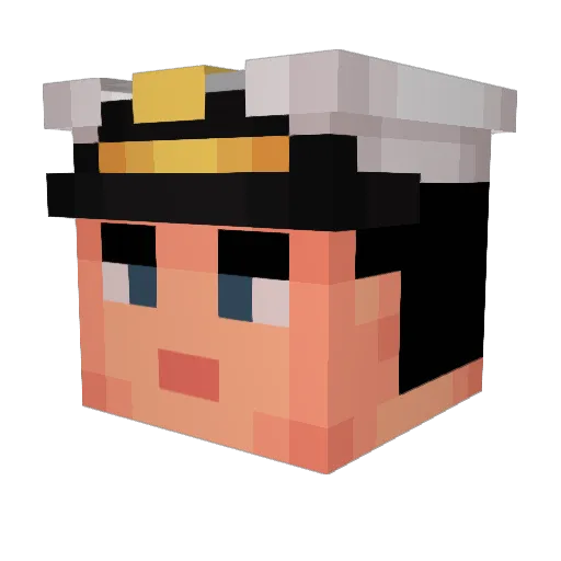 Ymllie Minecraft avatar head, 3D render