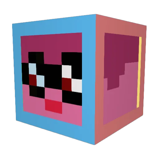 Ympe_08 Minecraft avatar head, 3D render