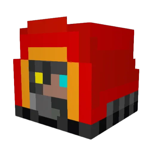 Ymress Minecraft avatar head, 3D render