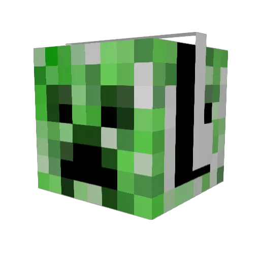 YmyPPsoHARD Minecraft avatar head, 3D render
