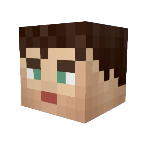 Yncensus Minecraft avatar head, 3D render