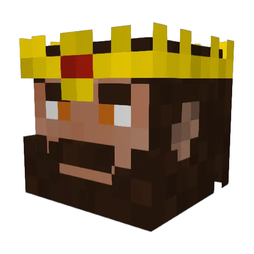 Ynfeyn Minecraft avatar head, 3D render