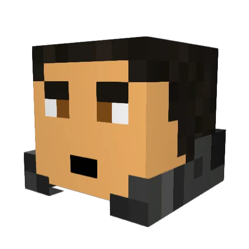 YngBalsnr19 Minecraft avatar head, 3D render