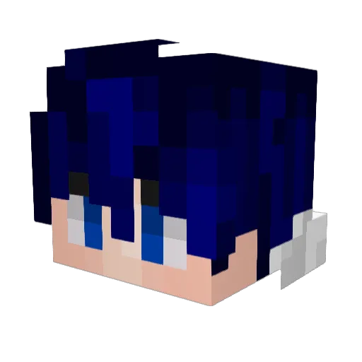 Ynhuo Minecraft avatar head, 3D render