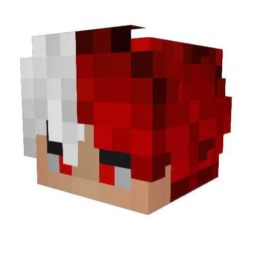 Ynishin Minecraft avatar head, 3D render
