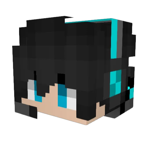 Ynn11 Minecraft avatar head, 3D render
