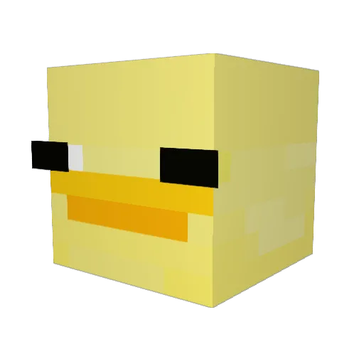 Ynofriends Minecraft avatar head, 3D render