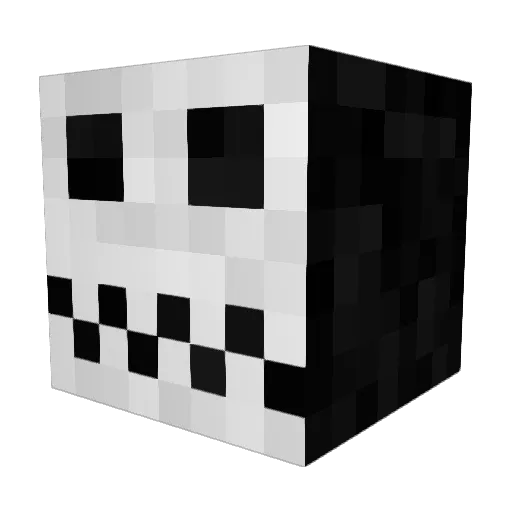 Ynohtnac Minecraft avatar head, 3D render