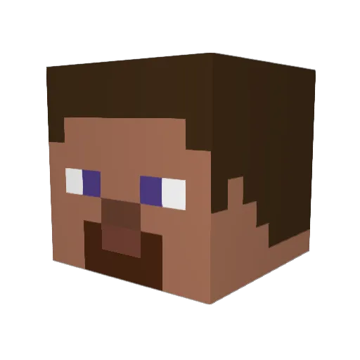 Ynonminecraft Minecraft avatar head, 3D render