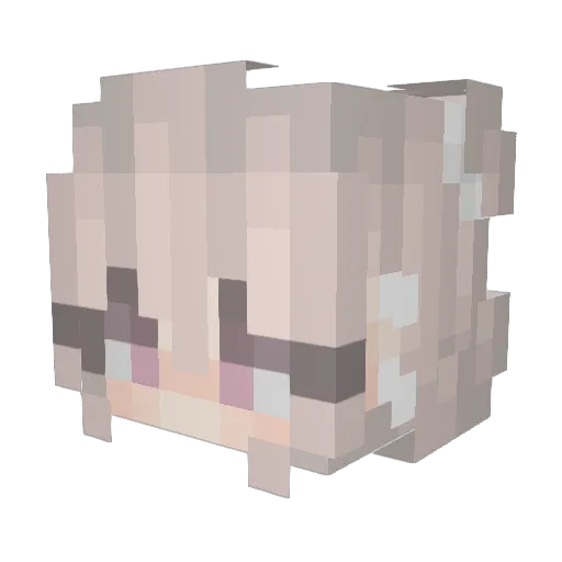 Ynxl Minecraft avatar head, 3D render