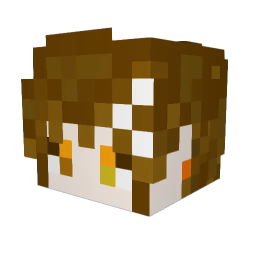Yo1no Minecraft avatar head, 3D render