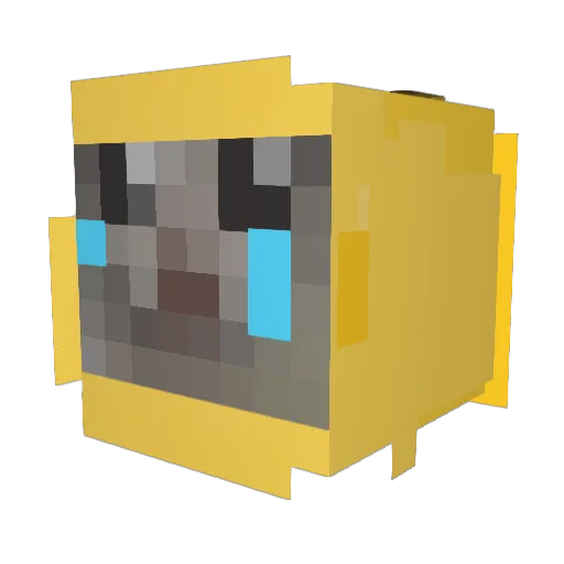 YoBlanket Minecraft avatar head, 3D render