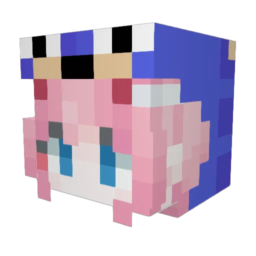 YoCh3f Minecraft avatar head, 3D render