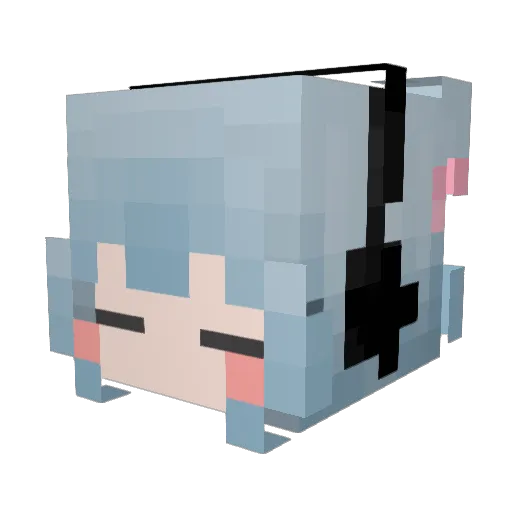 YoCloud_King Minecraft avatar head, 3D render