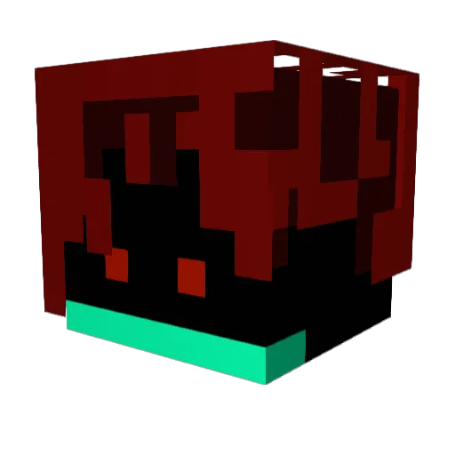 YoCrazyStar Minecraft avatar head, 3D render