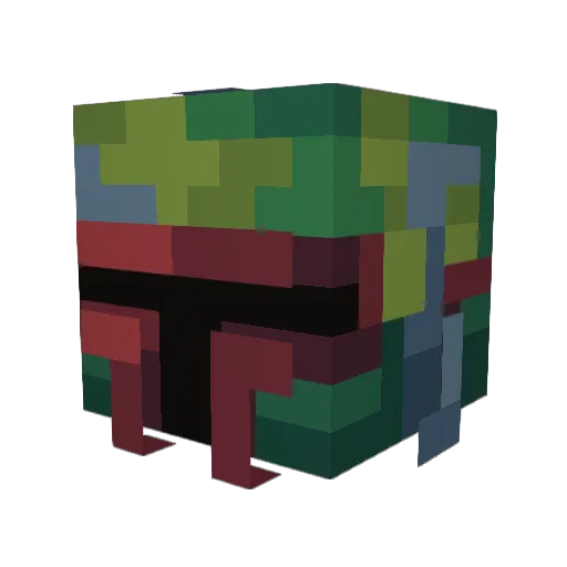 YoDaddyGod Minecraft avatar head, 3D render