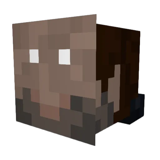 YoFakeParent Minecraft avatar head, 3D render