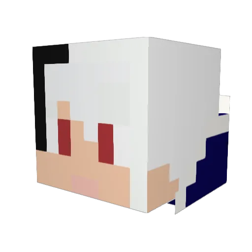 YoGIKE Minecraft avatar head, 3D render