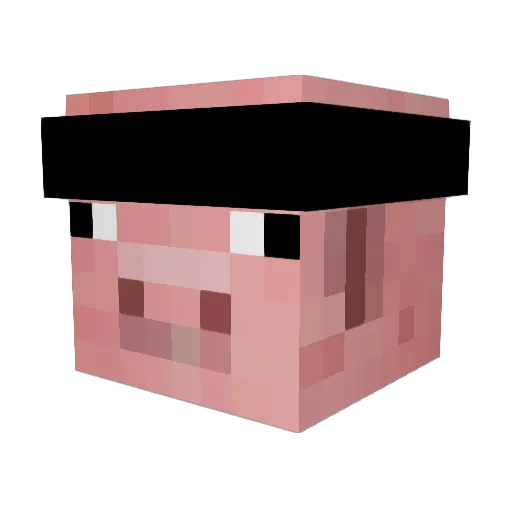 YoHarp Minecraft avatar head, 3D render