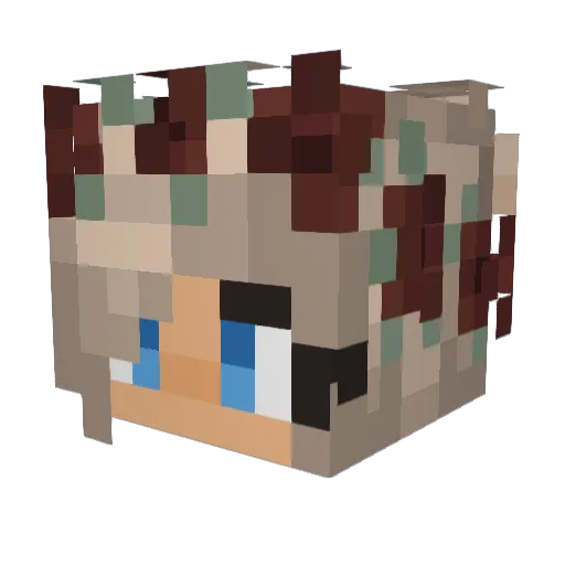 YoItzEllie Minecraft avatar head, 3D render