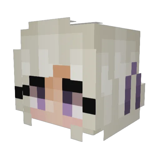 YoKawaiiTomoko Minecraft avatar head, 3D render