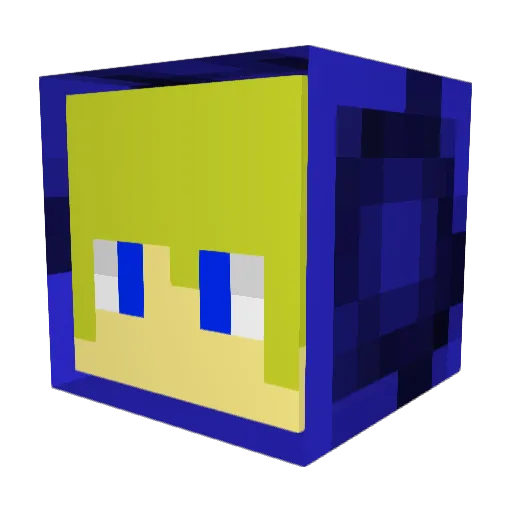 YoKeDiCii Minecraft avatar head, 3D render