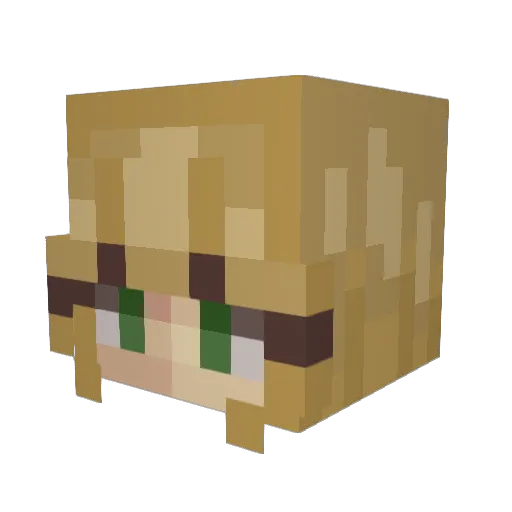 YoLibby Minecraft avatar head, 3D render
