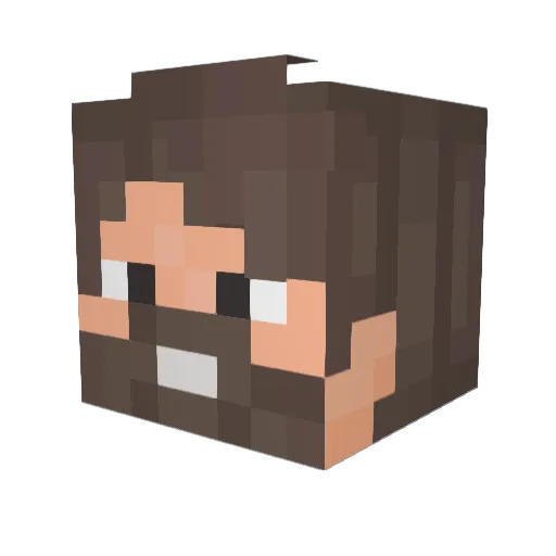 YoMama Minecraft avatar head, 3D render