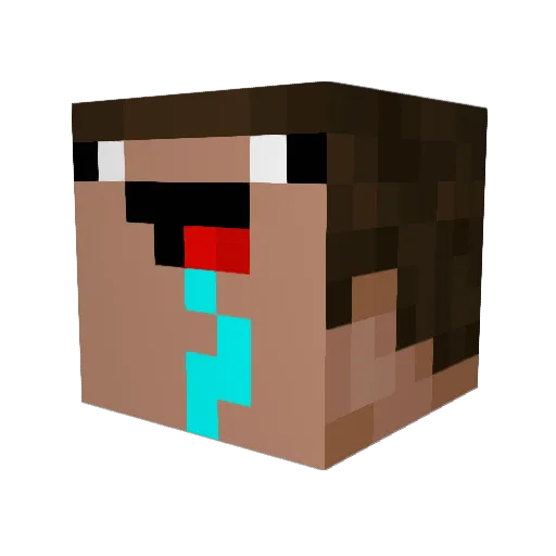 YoNam Minecraft avatar head, 3D render