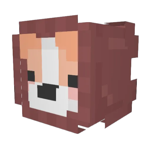 YoNi0327 Minecraft avatar head, 3D render