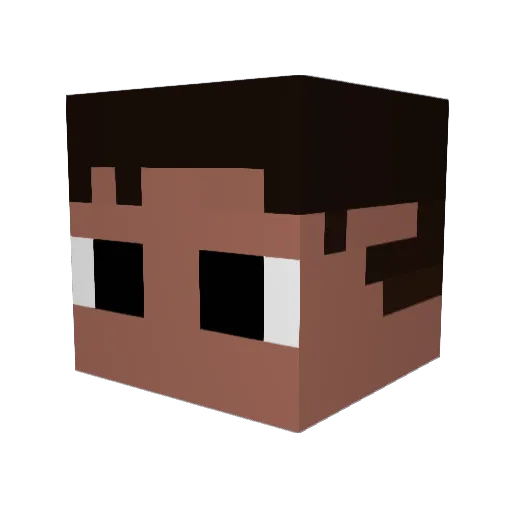 YoNuno Minecraft avatar head, 3D render