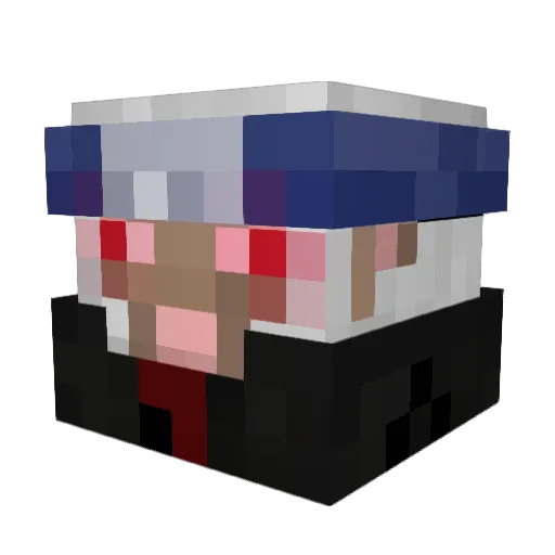YoPapiMad Minecraft avatar head, 3D render